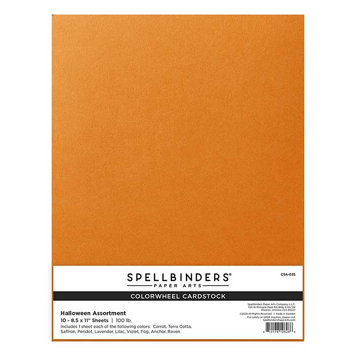 Spellbinders Halloween Assortment 8.5x11 Inch ColorWheel Cardstock (10 Sheets)