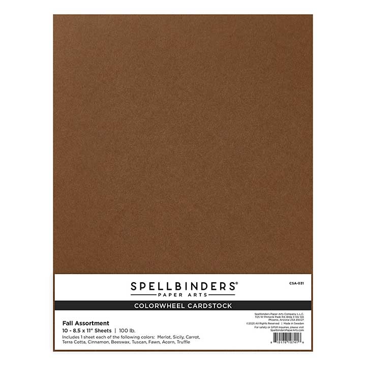 Spellbinders Fall Assortment 8.5x11 Inch ColorWheel Cardstock (10 Sheets)