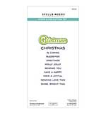 Spellbinders All About Christmas Clear Stamp and Die Set Christmas Sentiments