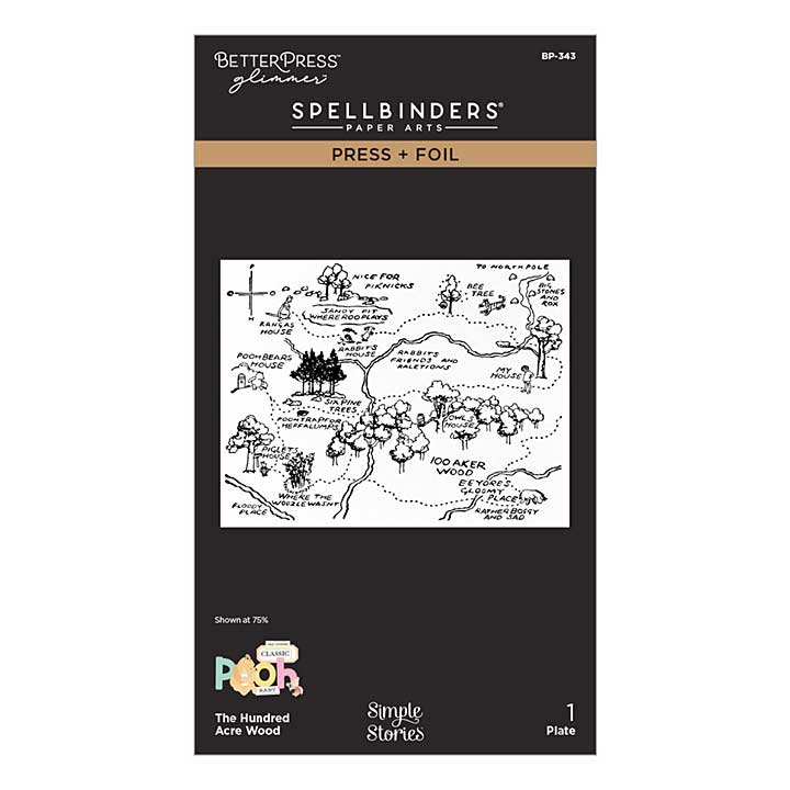 SO: Spellbinders Say Cheese Classic Pooh Baby Press + Foil Plate The Hundred Acre Wood