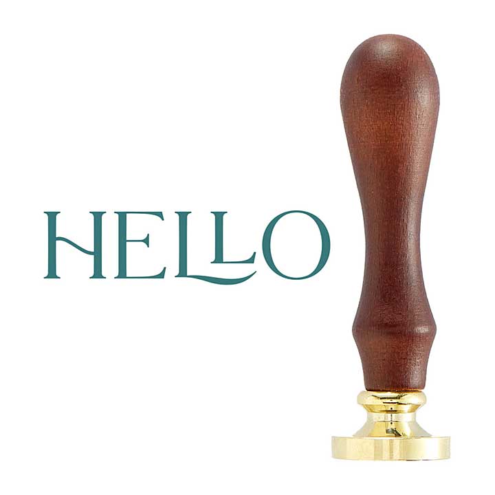 Spellbinders Oval Hello Wax Seal Stamp