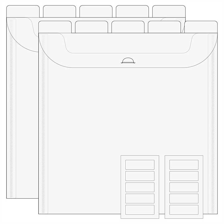 TOO 12 x 12 Flip Flap Pocket (10 Pack)