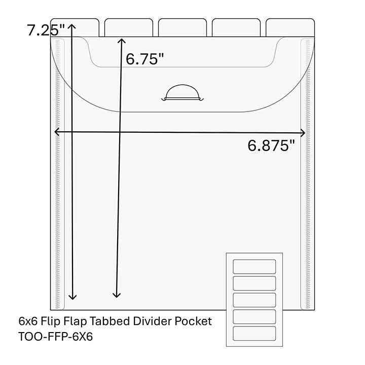 TOO 6 x 6 Flip Flap Pocket (10 Pack)