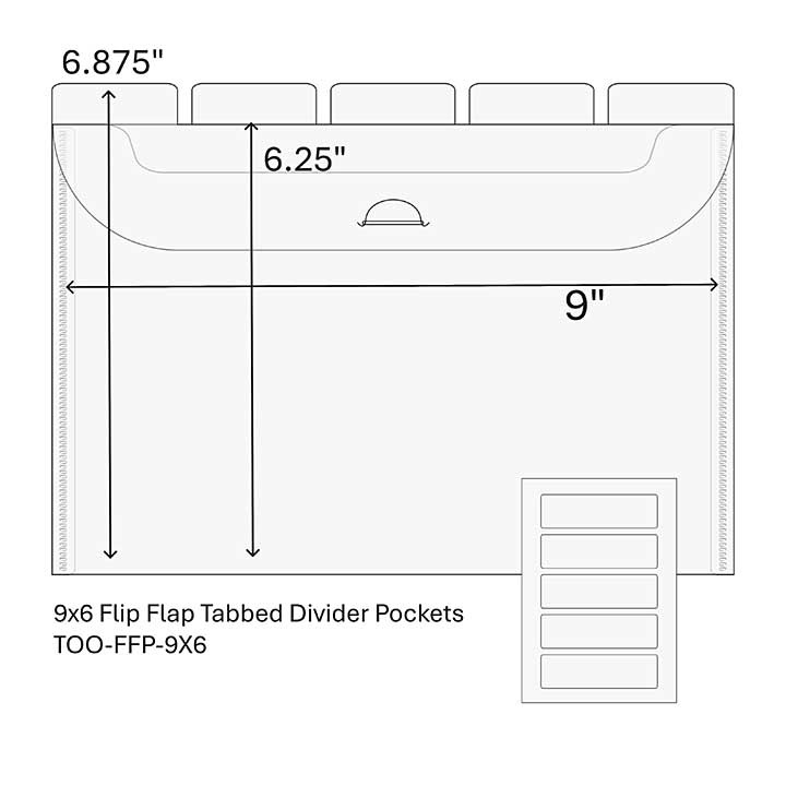 TOO 9 x 6 Flip Flap Pocket (10 Pack)