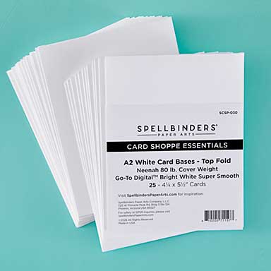 A2 Top Fold Card Bases - 25 pack