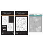 All My Senses Faces Press Foil Plates and Stencil Bundle by Jaycee Gaspar