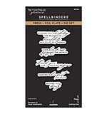 Bouquet of Hugs Sentiments Press Foil Plate Die Set by Yana Smakula