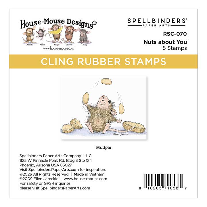 House-Mouse Nuts about You Cling Stamp Set