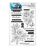 Ranger Sketched Peonies Clear Stamp Set by Simon Hurley create.