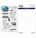Sketched Peonies Stamp and Die Bundle by Simon Hurley