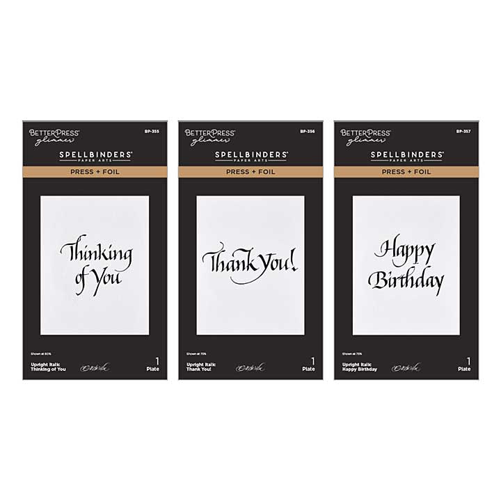 Upright Italic Everyday Sentiments Press Foil Bundle by Paul Antonio