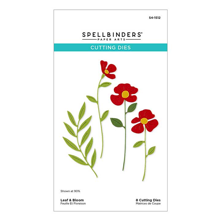 Spellbinders Poppy Song Etched Dies Leaf and Bloom