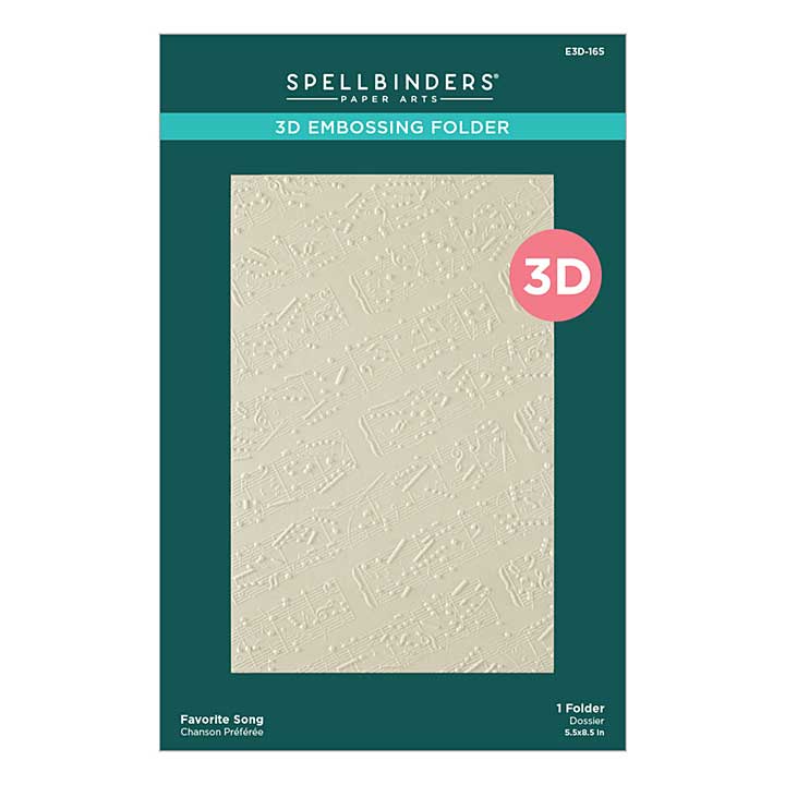 Spellbinders Poppy Song 3D Embossing Folder Favorite Song