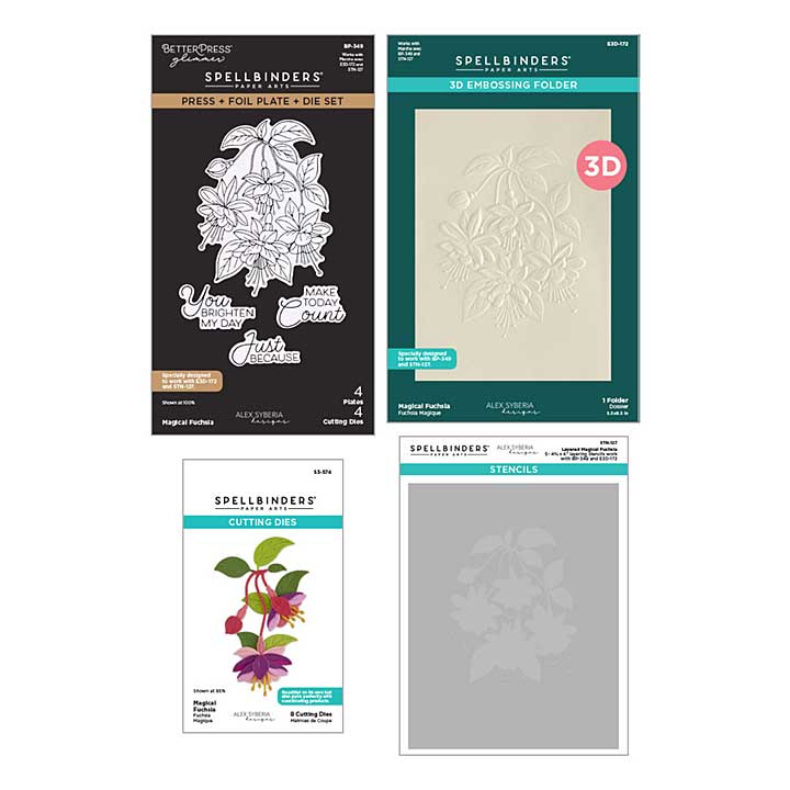 Spellbinders Magical Fuchsia I Want It All! Bundle by Alex Syberia