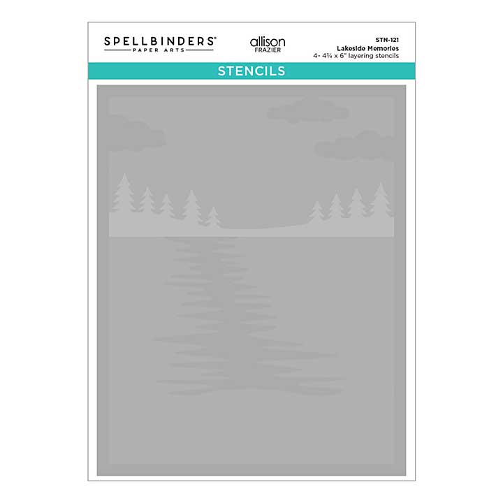 Spellbinders Summer Camp Layered Stencil Lakeside Memories by Allison Frazier