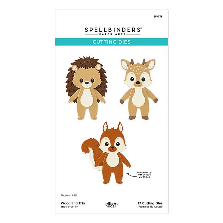 Spellbinders Summer Camp Etched Dies Woodland Trio by Allison Frazier