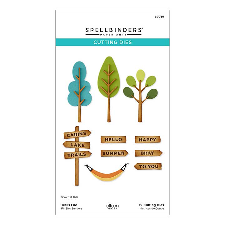 Spellbinders Summer Camp Etched Dies Trails End by Allison Frazier