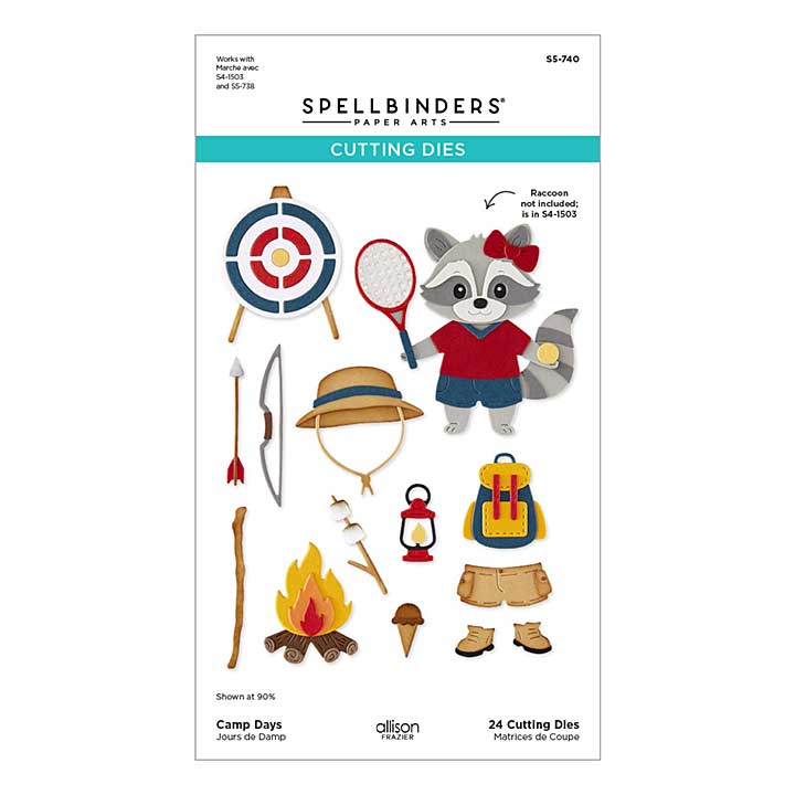 Spellbinders Summer Camp Camp Days Etched Dies by Allison Frazier