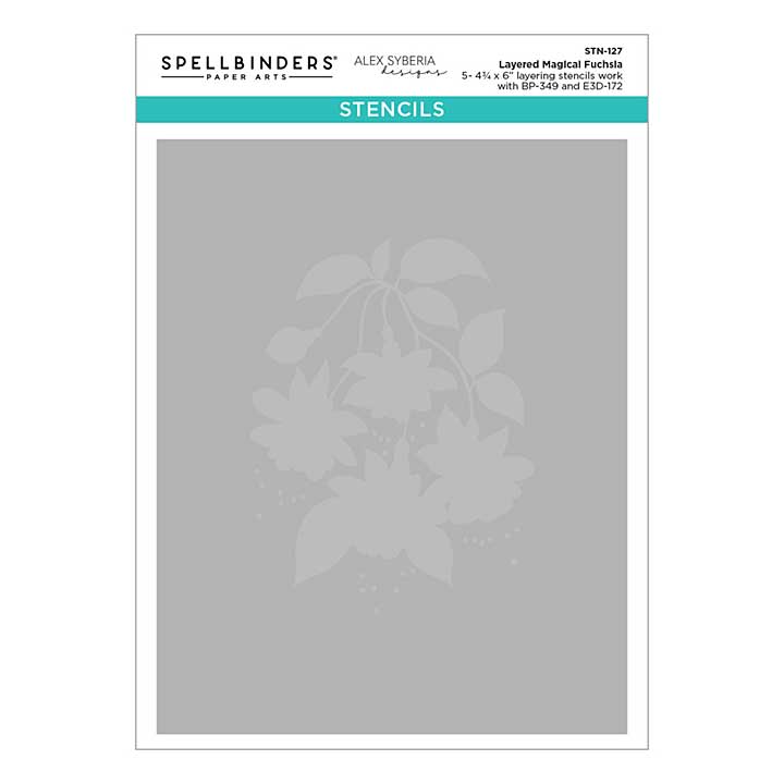 Spellbinders Magical Fuchsia Layered Stencil by Alex Syberia