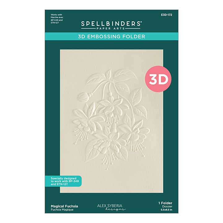 Spellbinders Magical Fuchsia 3D Embossing Folder by Alex Syberia