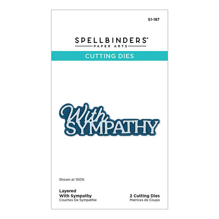 Spellbinders Essentially Yours Sentiments Etched Dies Layered With Sympathy