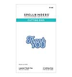 Spellbinders Essentially Yours Sentiments Etched Dies Layered Thank You