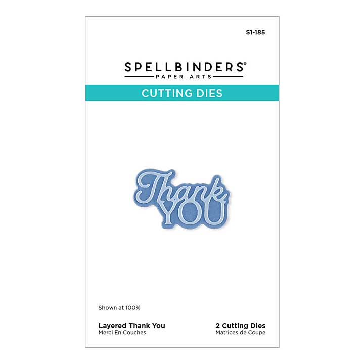 Spellbinders Essentially Yours Sentiments Etched Dies Layered Thank You
