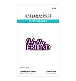 Spellbinders Essentially Yours Sentiments Etched Dies Layered Hello Friend