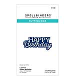 Spellbinders Essentially Yours Sentiments Etched Dies Layered Happy Birthday