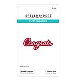 Spellbinders Essentially Yours Sentiments Etched Dies Layered Congrats