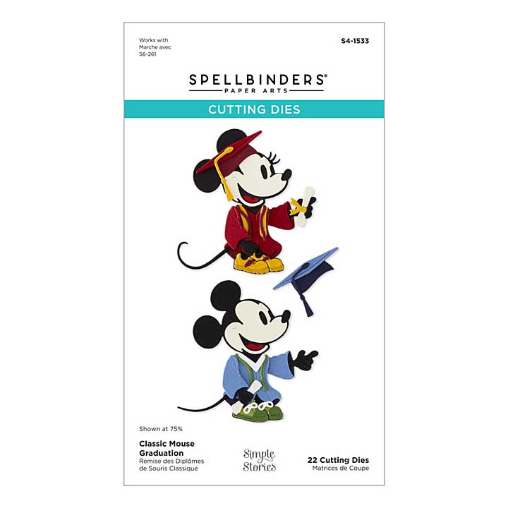 Spellbinders Classic Mouse Graduation Etched Dies by Allison Frazier