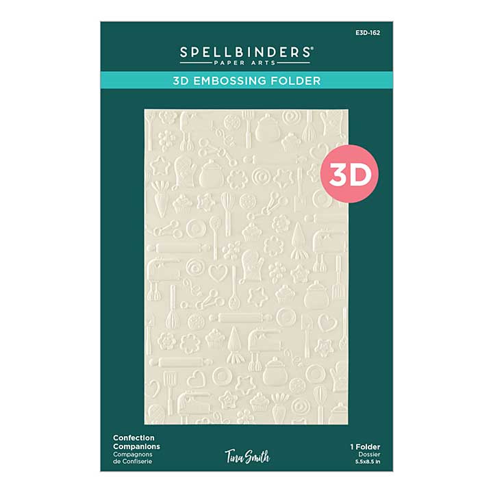 Spellbinders Make It and Bake It 3D Embossing Folder Confection Companions