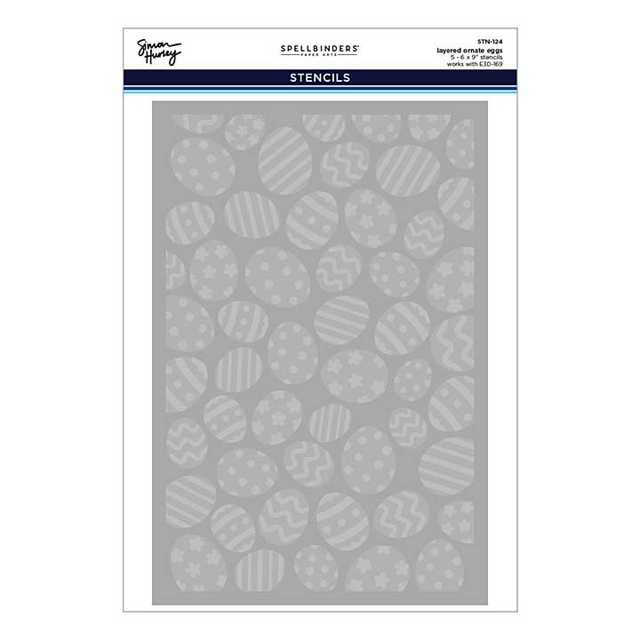 Spellbinders Happy Spring Stencils Layered Ornate Eggs