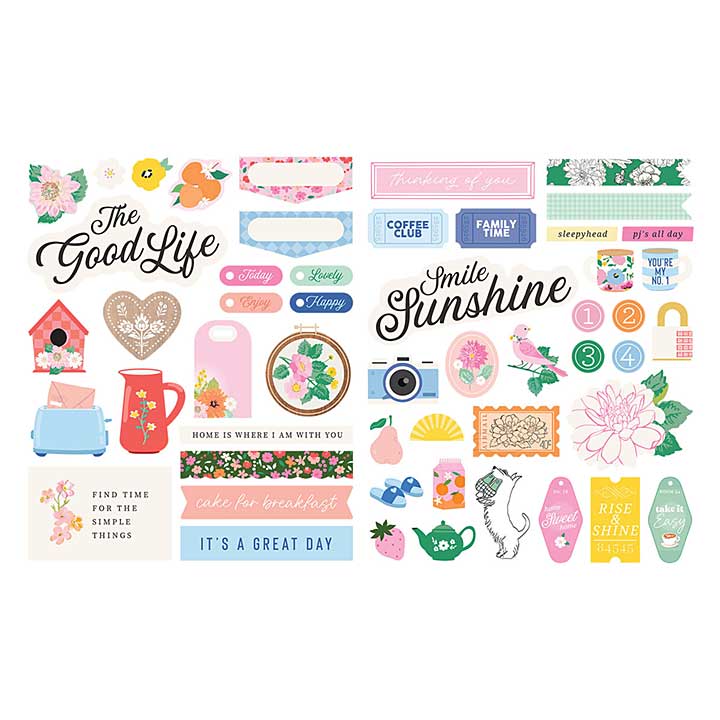 Spellbinders Breakfast in Bed Chipboard Stickers