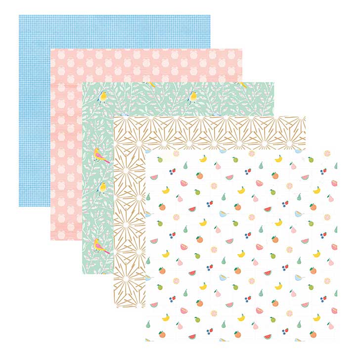 Spellbinders Breakfast in Bed 12x12 Inch Designer Paper Pack