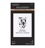 Spellbinders Block Print Zodiacs Registration Press + Foil Plate Scorpio