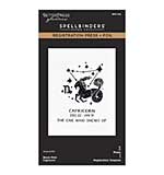 Spellbinders Block Print Zodiacs Registration Press + Foil Plate Capricorn