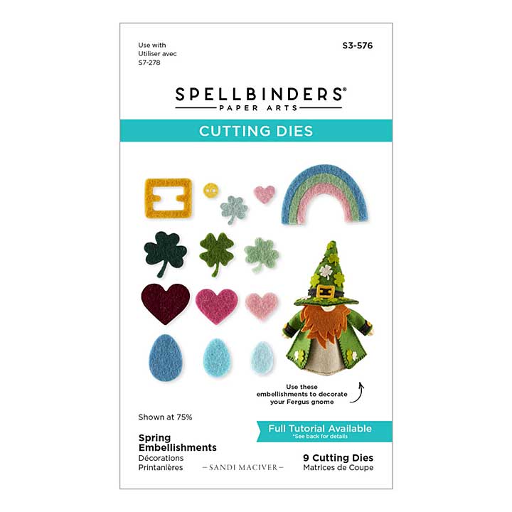 Spellbinders 3D Felt Décor Spring Etched Dies Spring Embellishments