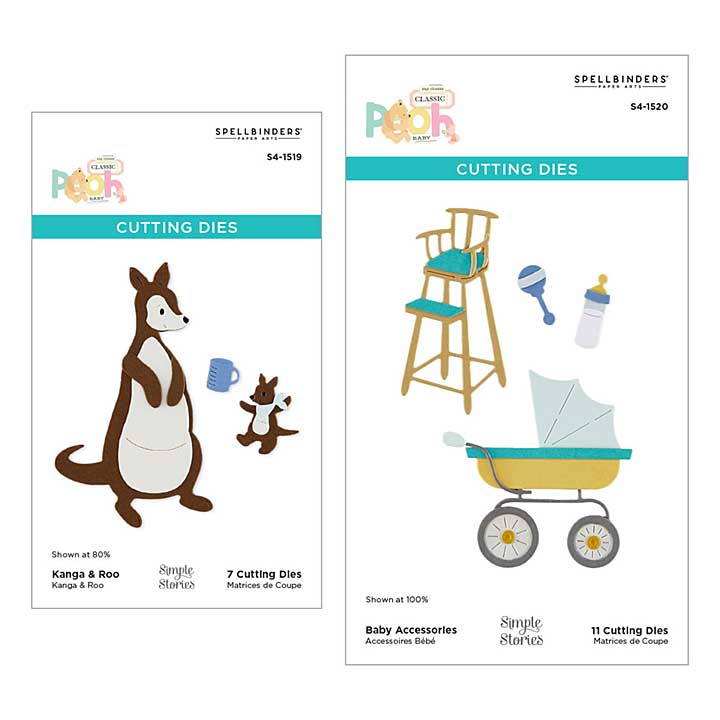 Spellbinders Say Cheese Classic Pooh Baby Die Bundle Kanga and Roo