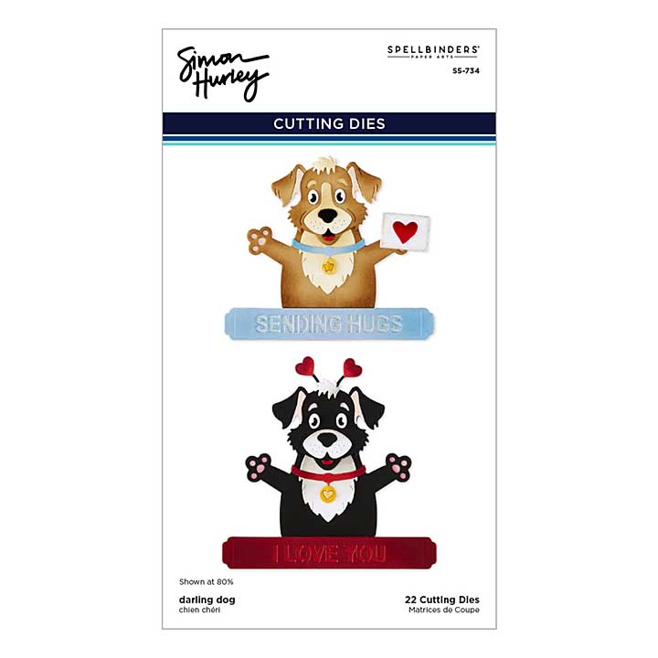 Spellbinders Sending Hugs Etched Dies Darling Dog