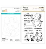 Spellbinders Say Cheese Classic Pooh Baby Stamp and Die Bundle Hello Baby