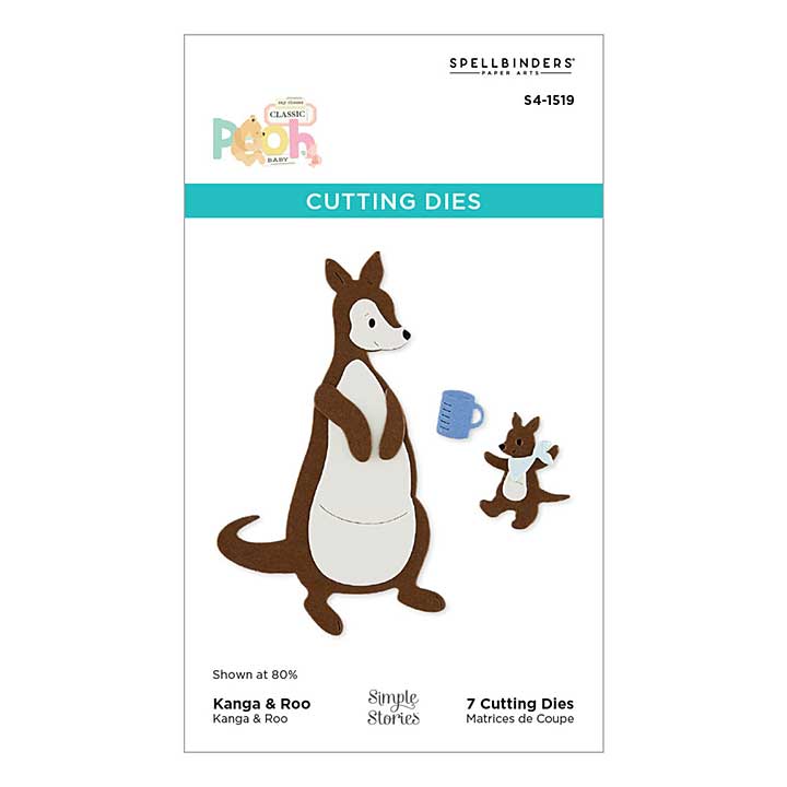 Spellbinders Say Cheese Classic Pooh Baby Etched Dies Kanga and Roo Characters