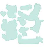 Spellbinders Say Cheese Classic Pooh Baby Etched Dies Hello Baby