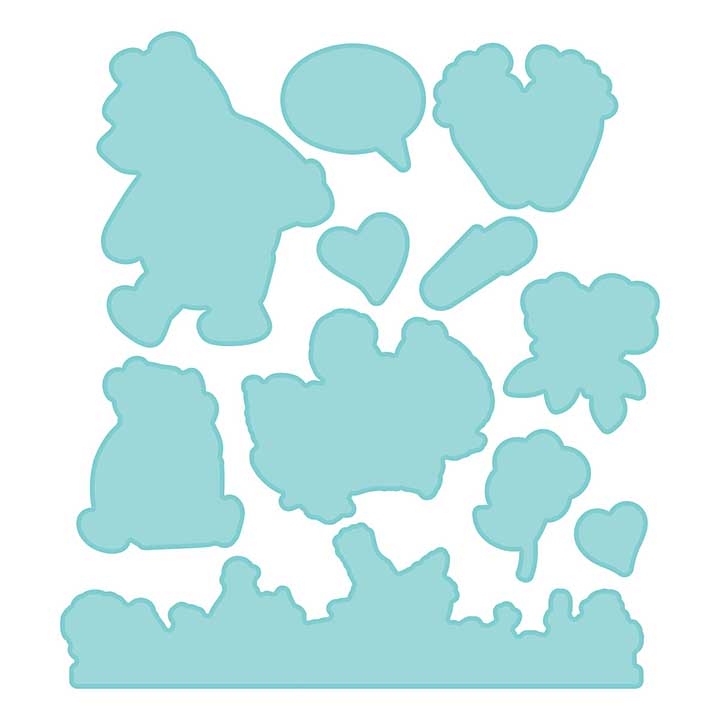 Spellbinders Say Cheese Classic Pooh Baby Etched Dies Bundle of Joy