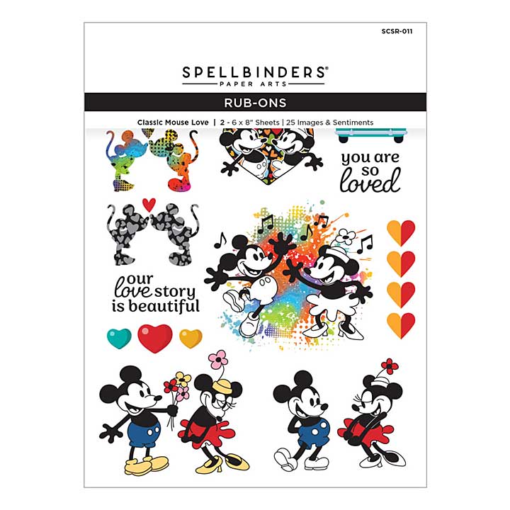 Spellbinders Classic Mouse Love Rub-Ons