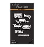 Spellbinders Classic Mouse Love Press + Foil Plate and Die Set Happy Sentiments