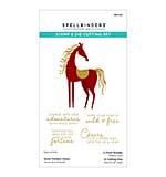 Spellbinders Good Fortune Horse Clear Stamp and Die Set