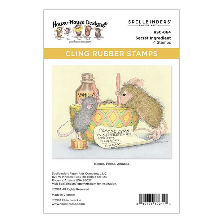 Spellbinders House-Mouse Heart and Soul Cling Rubber Stamps Secret Ingredient