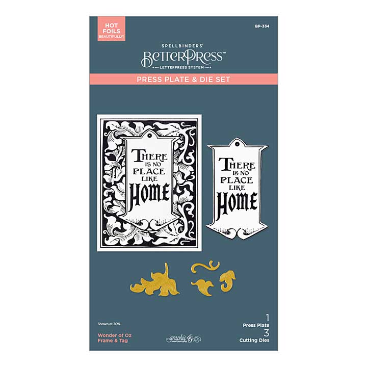 Spellbinders Wonder of Oz BetterPress Plate and Die Set Frame and Tag