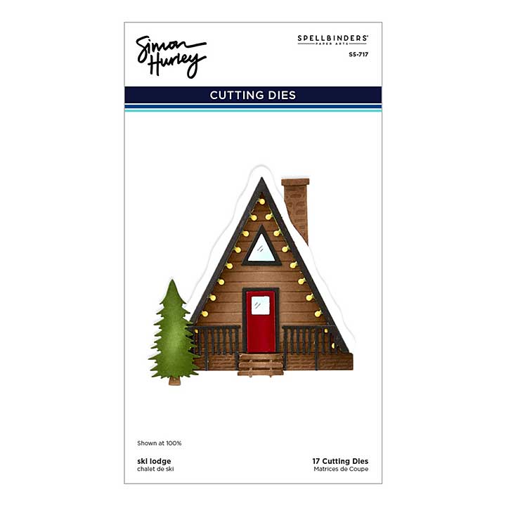 Spellbinders Ski-sons Greetings Etched Dies Ski Lodge